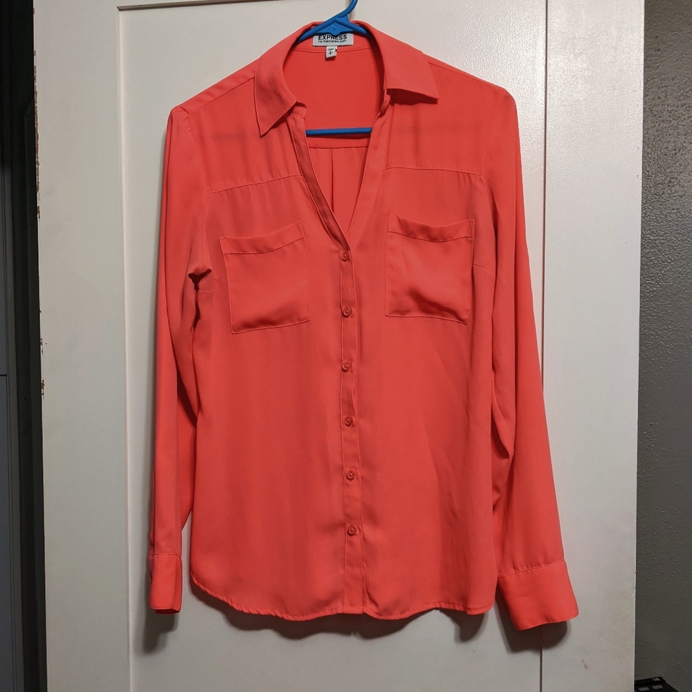 Barbiecore 🌸 Express Portofino Blouse - Hot Pink Sheer